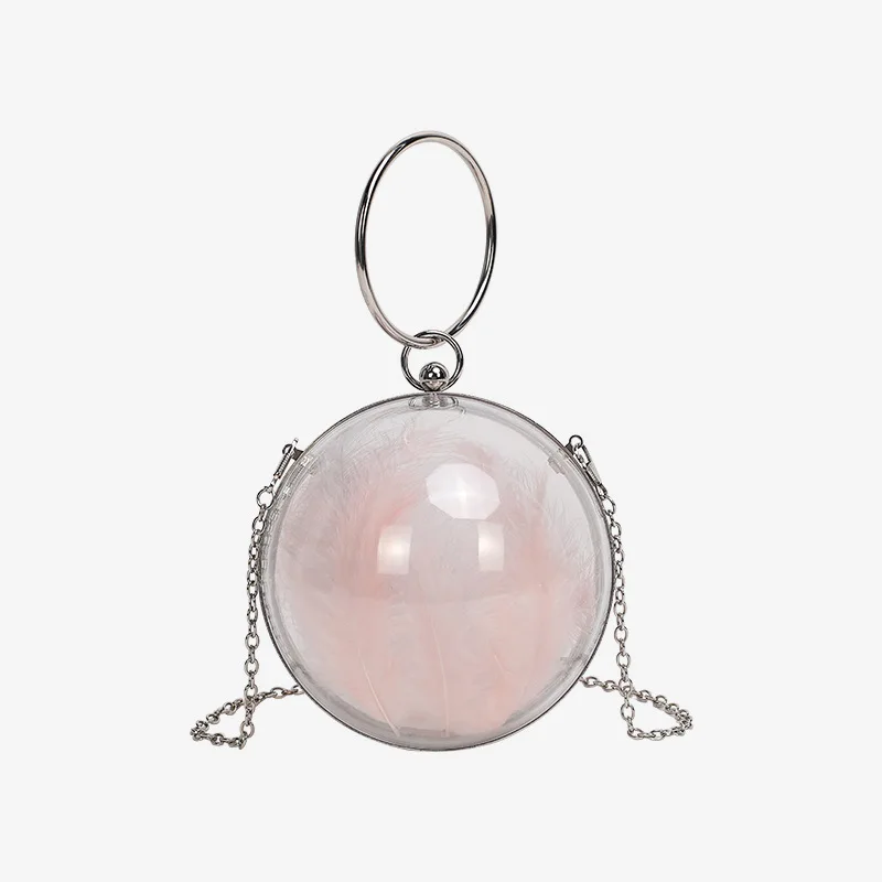 

2020 Acrylic Transparent Bag Women's New Style Fashion Korean-style Versatile Shoulder Bag Spherical Chain GIRL'S One-Shoulder