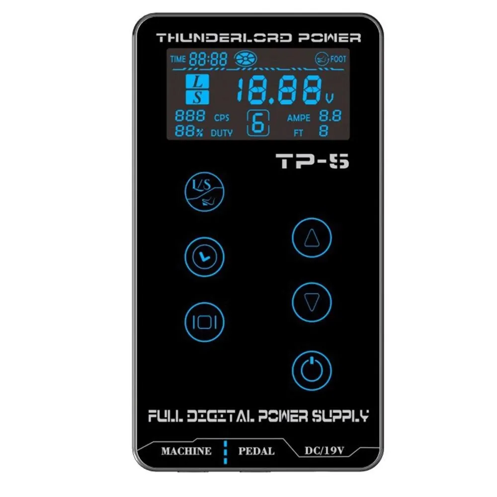 Синий Manooby Татуировка источник питания HURRICAN обновление экрана TP-5 интеллектуальный цифровой ЖК-макияж двойной тату источник питания - Цвет: Синий