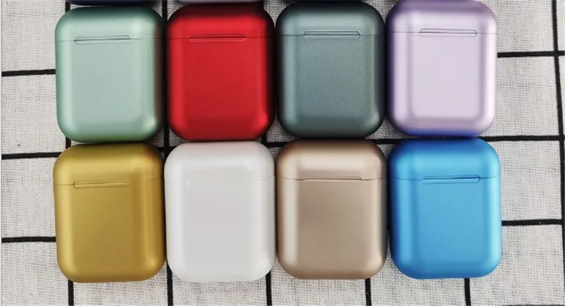 Новые inpods12 i12 металлические цветные наушники, беспроводная Bluetooth гарнитура, мини спортивные водонепроницаемые наушники для IOS Android телефона