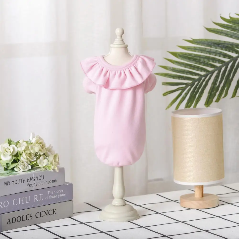 Dog Skirt Dress Ruffled Hem Collar Cotton Two-legged Dog Dress attractive vestidos de verano XS-L