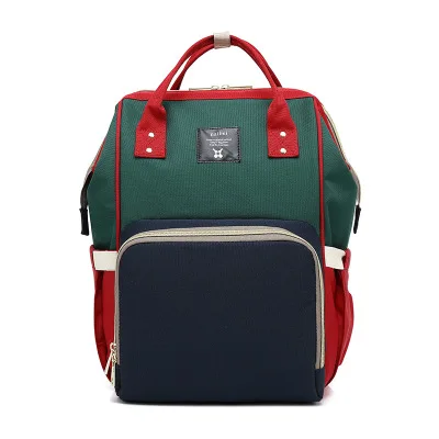Red green blue Новая сумка для подгузников, модная сумка для мам, сумка для подгузников для мам, большая вместительность, рюкзак для детской коляски, дизайнерская сумка для ухода за ребенком - Цвет: Red green blue