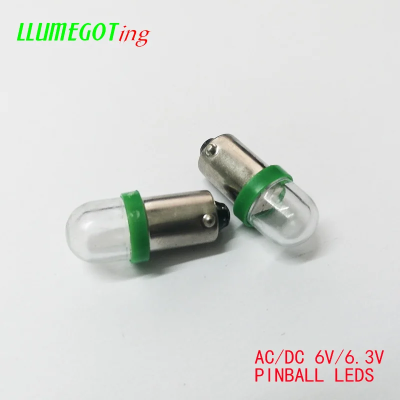 50 шт. BA9S T4W #44 #47 Круглый прозрачный купол 2x 5630SMD различные цвета неполярность AC DC 6V 6