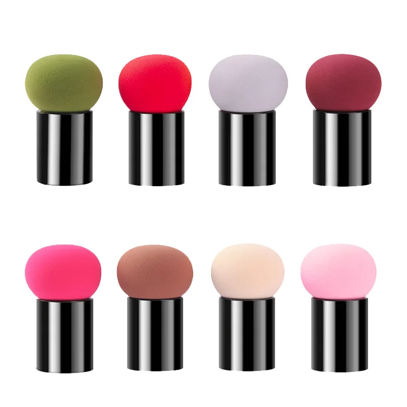 Профессиональный спонж для макияжа с крышкой, основа для макияжа, пудра, крем для губ, губка, гладкий гриб, форма, косметическая пуховка, губка для красоты