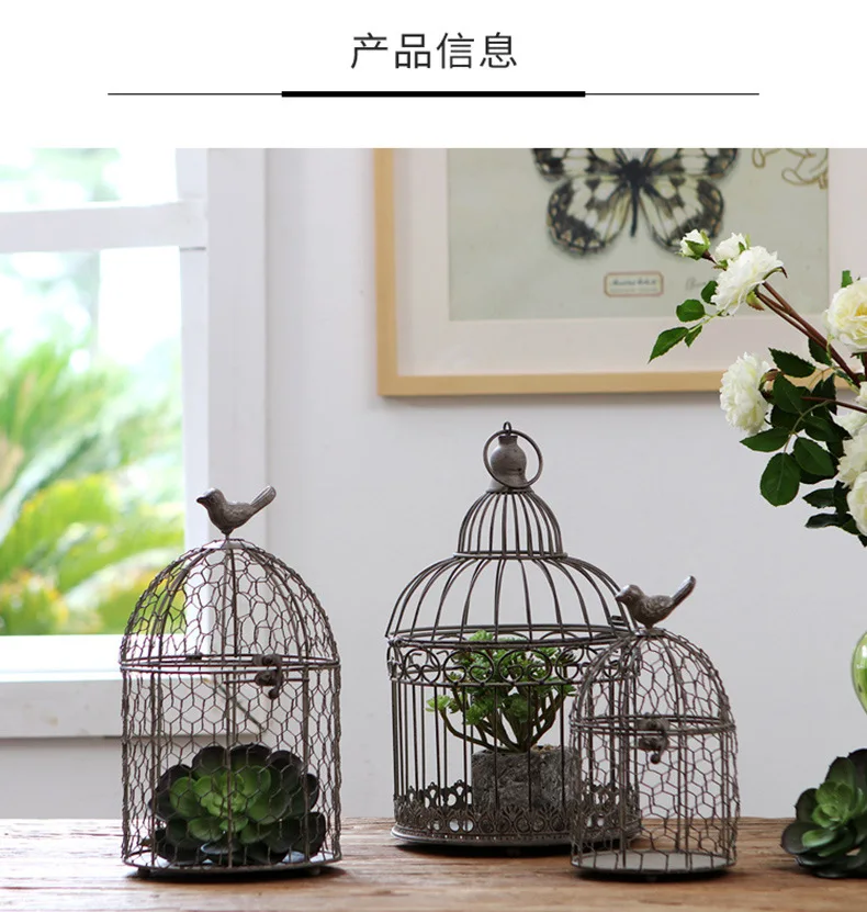 Europese retro decoratie thuis woonkamer decoratie etalage vogelkooi decoratieve|Bird Cages Nests| -