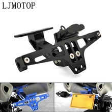 Держатель рамы номерного знака мотоцикла регулируемый угол+ светодиодный светильник с ЧПУ для Honda Hornet CB600 CB919 CBR600 F2, F3, F4, F4i NC700S