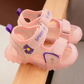 

Summer Baby Boy Sandal Girl Breathable Anti-Slip LED Luminous Shoes Sandals Toddler Soft Soled Kids Sandals New