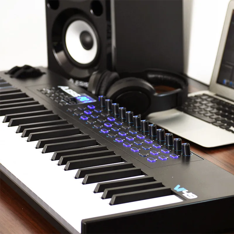 V49 Vi25 V61 Vi61 ключ midi клавиатура контроллер с подсветкой коврик аранжировщик