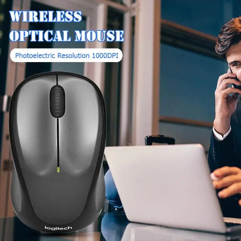 Logitech M235 USB Беспроводной Unifying Мышь 1000 Точек на дюйм 2 4 GHz 3 Кнопки оптическая мышь