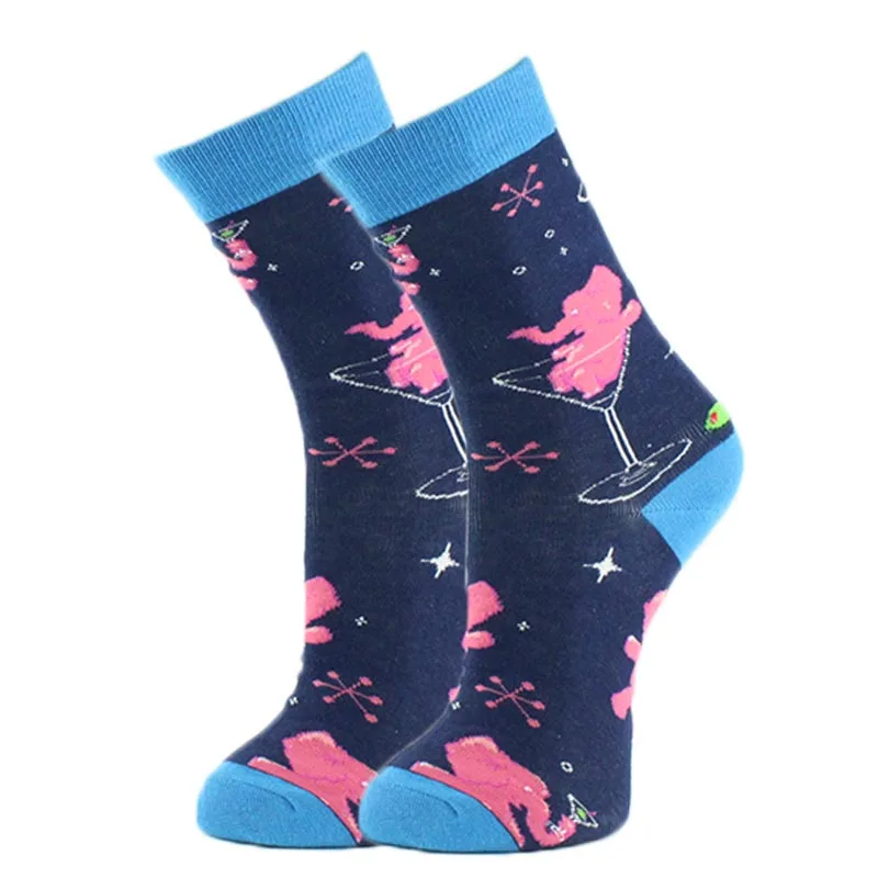 Качественные повседневные уличные забавные мужские носки из чесаного хлопка цветные милые носки с изображением животных и еды носки мужские носки - Цвет: 20