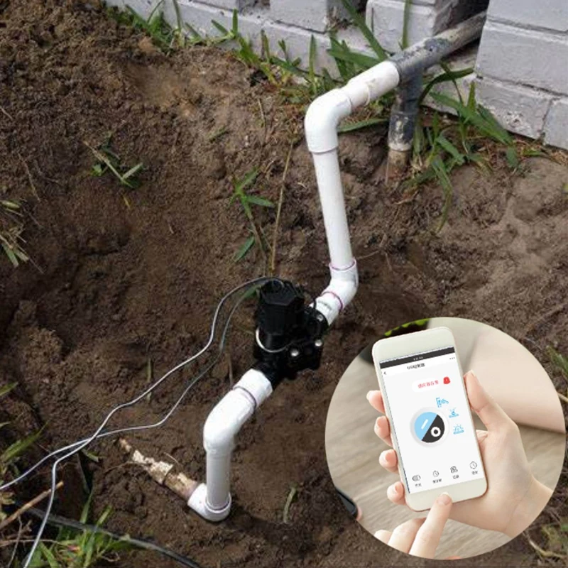 1,3 дюймов водяной клапан+ контроллер клапана WiFi TUYA контроллер умный водный газовый контроллер с ручкой Клапан костюм для дома и улицы ИК