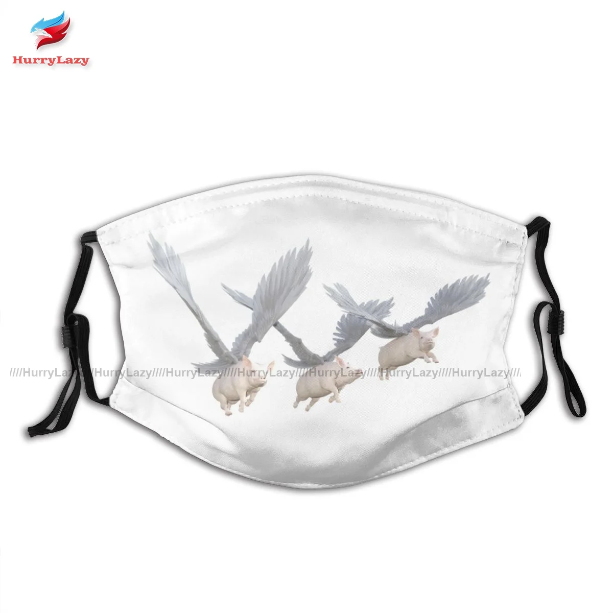 Máscara facial do porco envio rápido reutilização fantasia poliéster unisex boca máscara facial com filtro