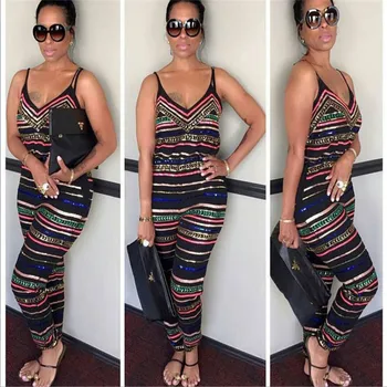 

Women's Party Jumpsuit Backless Playsuit Bodycon Romper Long Trousers Clubwear