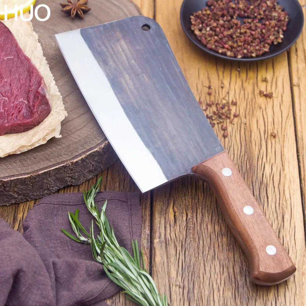 Ручной Мясник кухонный нож Полный Тан Кемпинг Чоппер китайский Кливер шеф повар