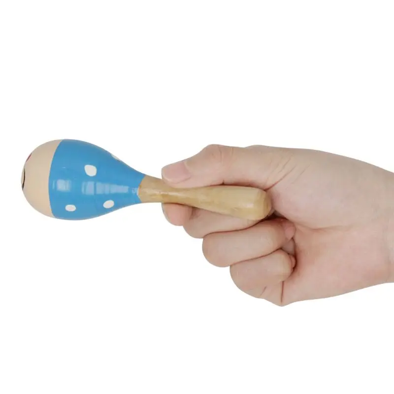 

Wooden Musical Toys 2 Maracas 1 Tambourine 2 Castanets 1 Hand Bell for Toddler Kids Q6PB