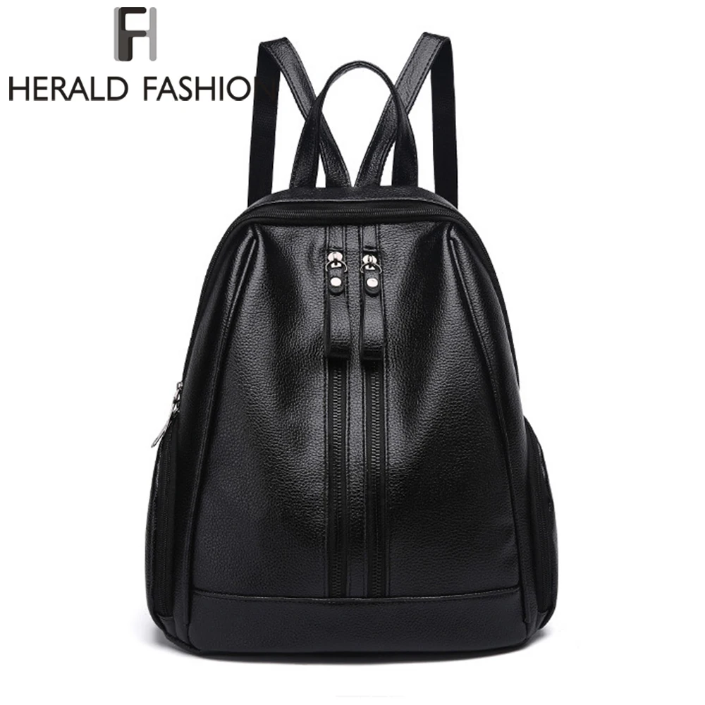 Женский рюкзак из ПУ кожи на молнии|leather backpack|pu leather backpackbackpack to school |