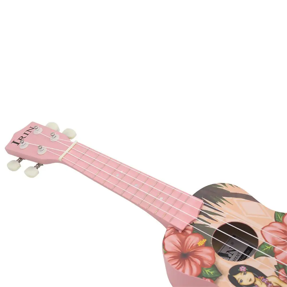 21 дюймов укулеле липа Ukelele с гавайским узором для девочек+ сумка+ ремень+ струна+ Капо акустический набор инструментов для обучения музыкой