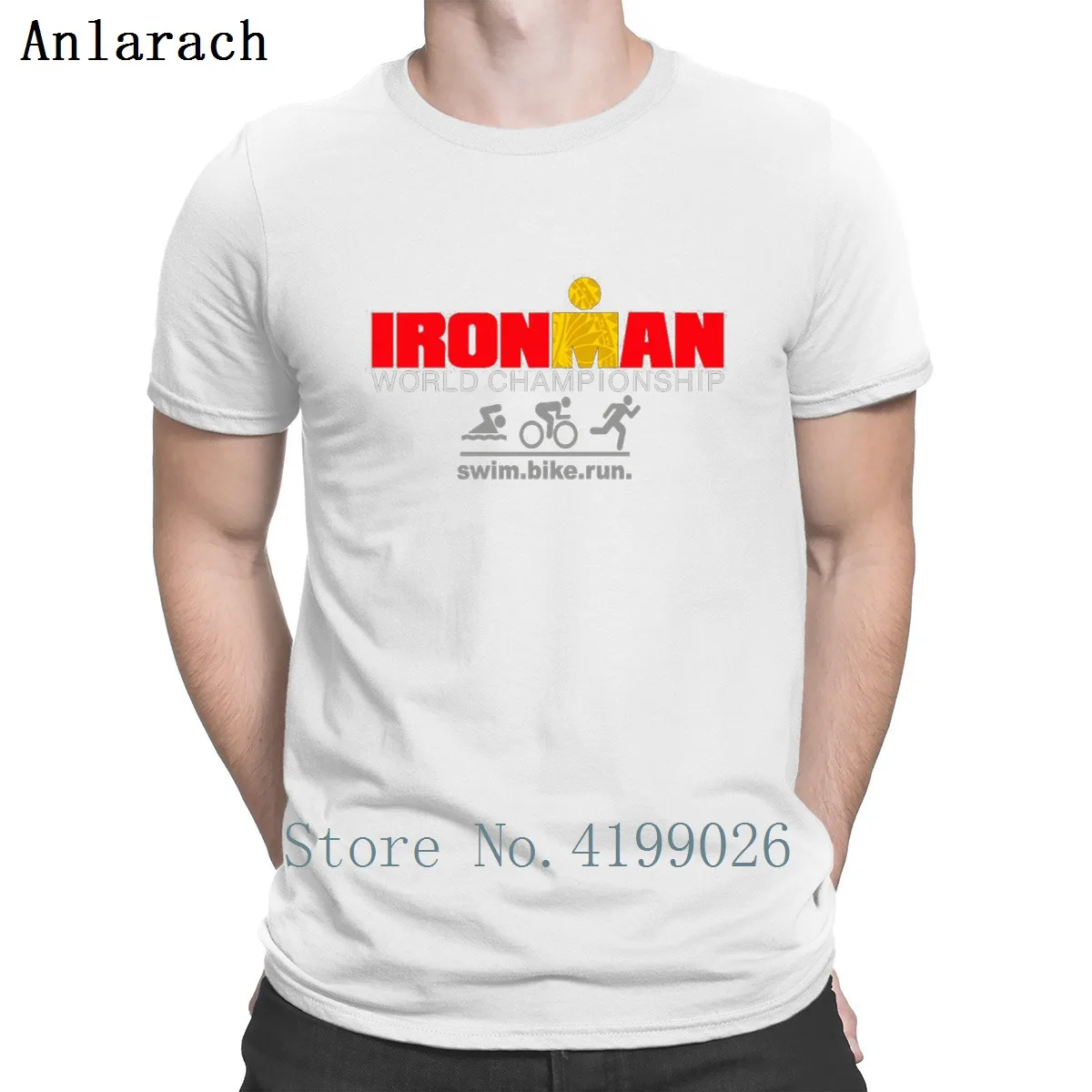 Триатлон Ironman чемпионат мира футболка против морщин вязаный юмором Стандартный унисекс S-XXXXXL Хлопок Весна Осень рубашка