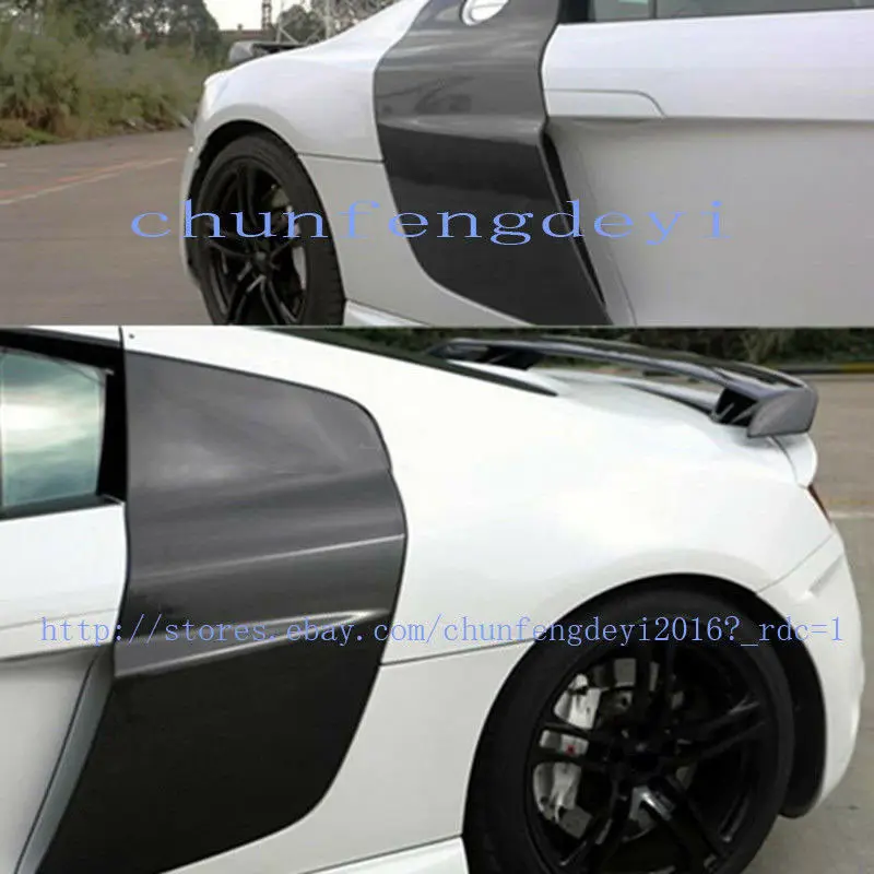 Подходит для AUDI R8 2008- настоящие Углеродные волокна боковые лезвия V10 стиль