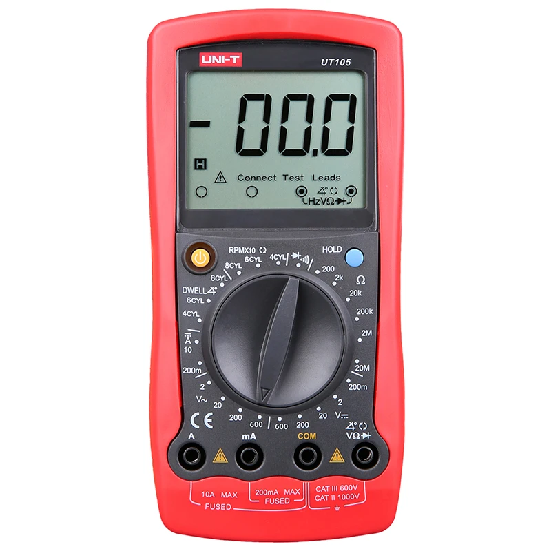 UNI-T UT105 UT107 UT109 Ручной Автомобильный мультиметр AC DC Напряжение Ток Сопротивление Емкость температура тест