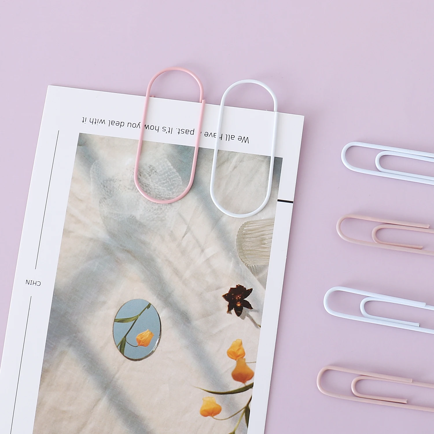 TUTU 20pcs/set of 50mm Colorful Paper Clips Paper Clips Notes Classified Student Stationery School Office Supplies H0528 paper clips