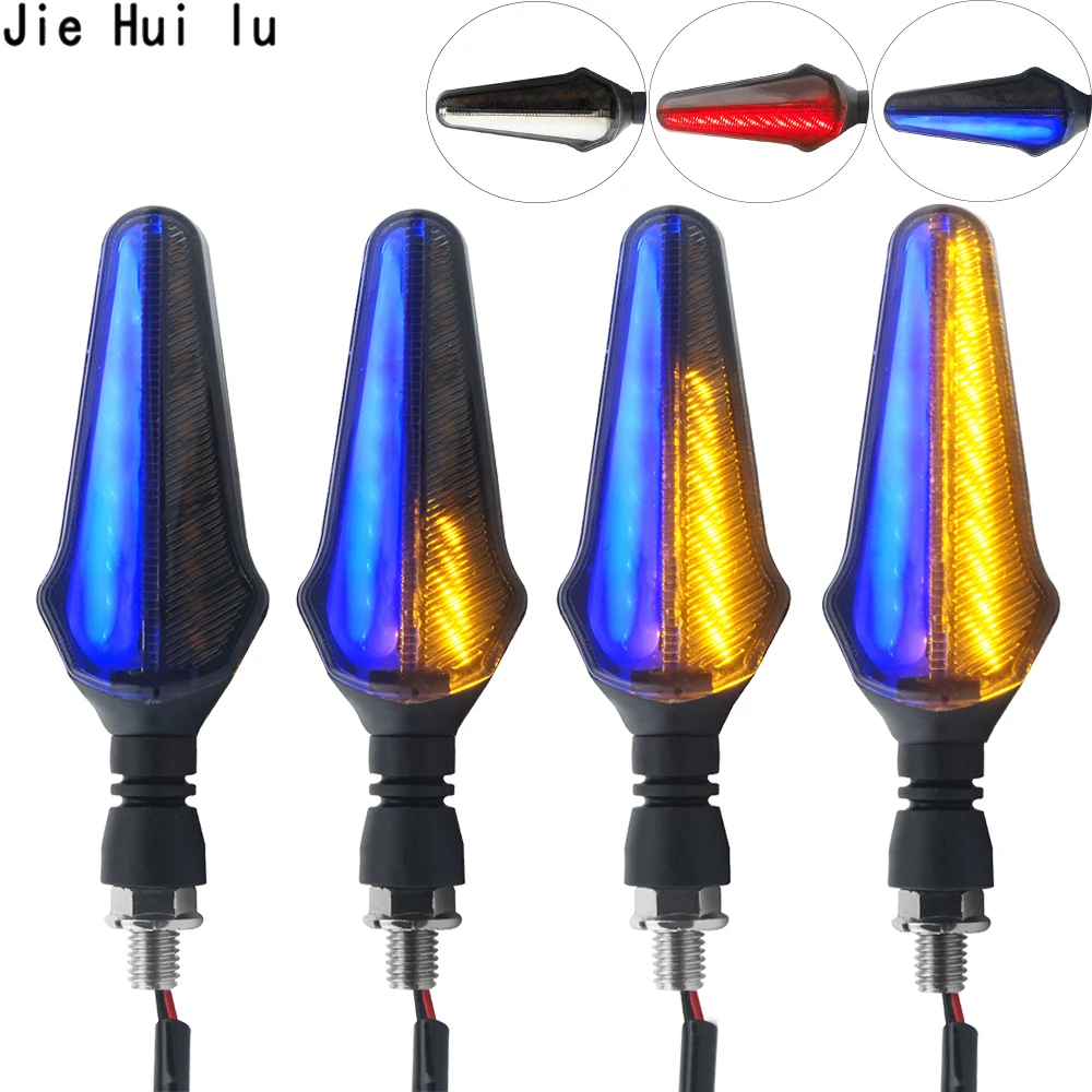 

Flowing Amber LED Light Motorcycle Flasher Turn Signal Indicators for Kawasaki Z650 Triumph Street Triple Honda Cbr 250r cb1000r