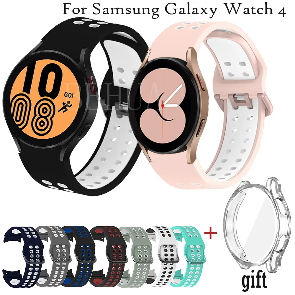 

20MM Watchband For Samsung Galaxy Watch 4 40MM 44mm Watch4 Classic 46mm 42mm Band Strap Original Silicone Wristband Bracelet hot