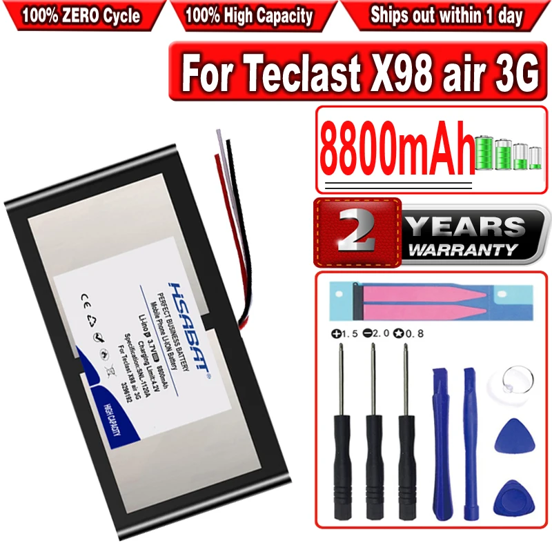 HSABAT 8800mAh 3095190 Battery for Teclast X98 air 3G P98 Tablet PC 3 wire AIR p98 P98HD | Компьютеры и офис