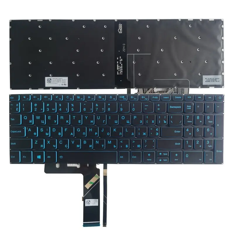 Teclado Retroiluminado para Lenovo Ideapad Eua Francês Brasil Russo Espanhol Azul Backlight L34017 L340-15 L340-17irh L340-15irh Novo Teclado - Imagem 2