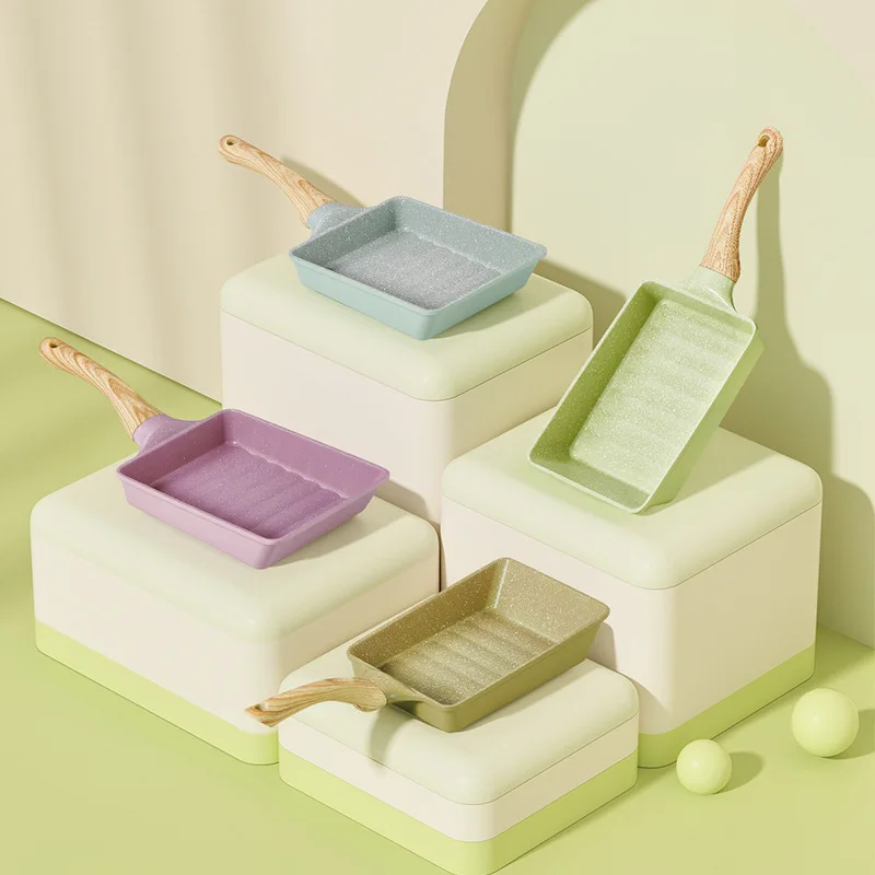 

Japanese Retangular Omelette Pan Tamagoyaki Egg Pan Kitchen Frying Pan Nonstick Maifan Stone Pancake Breakfast Pot Saucepan