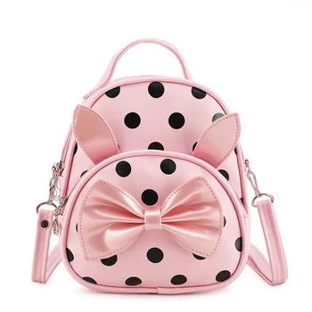 

Children Girls Casual Small Cute Cartoon Rabbit Ear Bow Backpack Girls Kids School PU Leather Shoulder Bags Knapsack 2020
