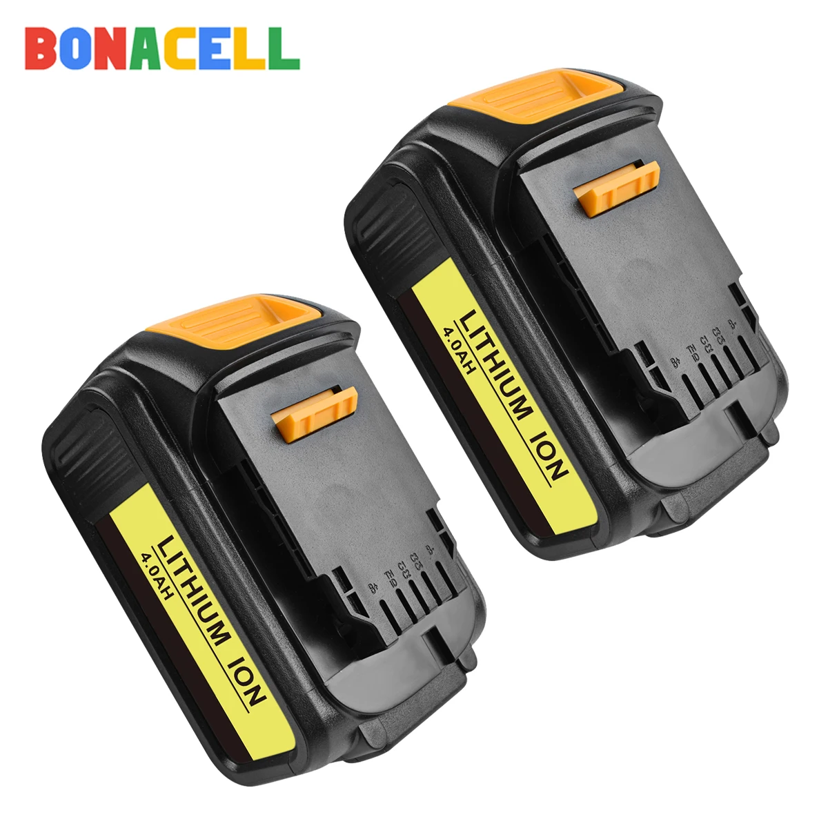 Bonacell 4000 мА/ч, 18V для Dewalt Мощность инструмент Батарея для DCB180 DCB181 DCB182 DCB201 DCB201-2 DCB200 DCB200-2 DCB204-2 L30 - Цвет: 2 PACK 4000mAH