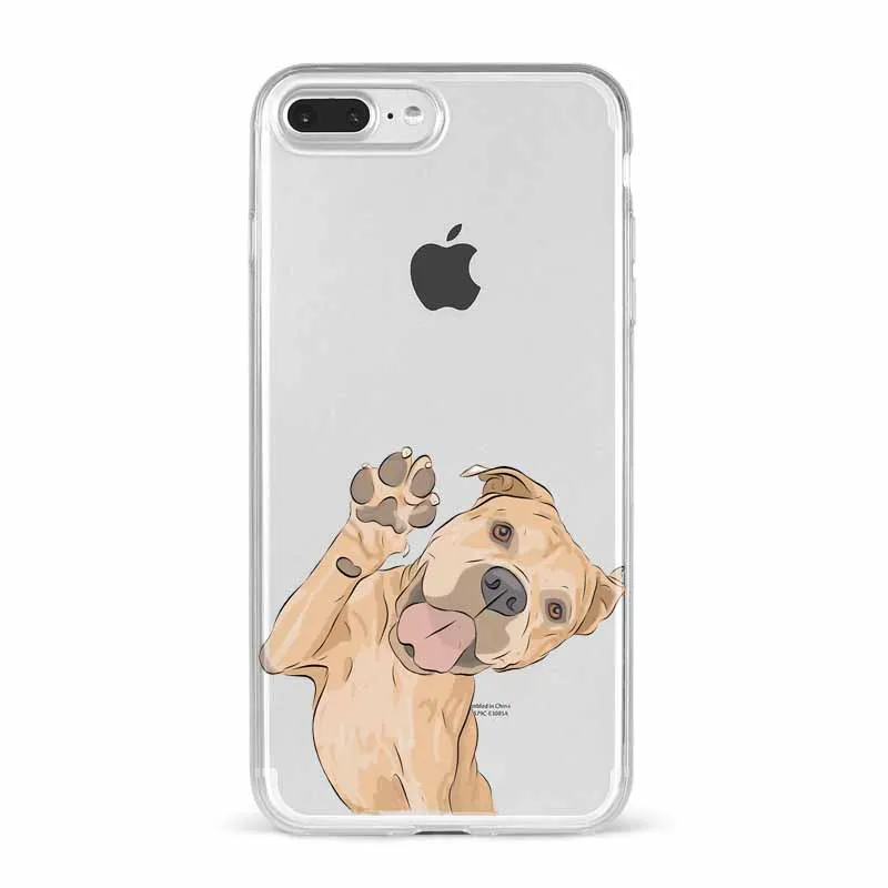 Питомец питбуль питомец из силикона Suave TPU чехол Капа Do Telefone para o iphone 11 11PRO 11PROMAX X XR XSMAX 6 7 8 Plus 5