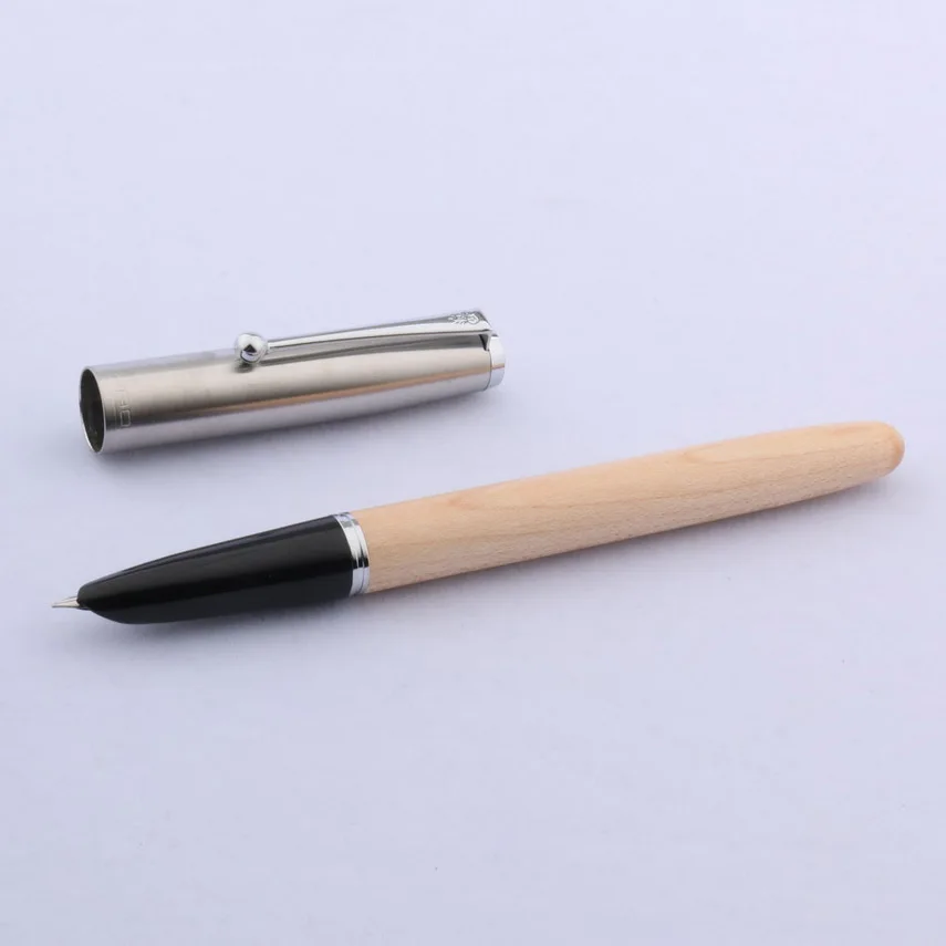JINHAO 51-A Деревянный Цвет Мода F NIB офисные серебряные Подарочная авторучка