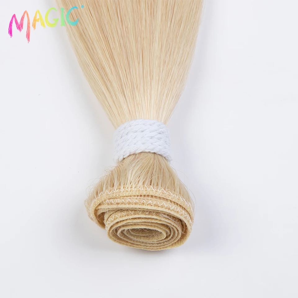 Magische superlange glatte Haarverlängerungen, Ombre-Blondes Haarbündel, weiches Haar, synthetisches 24-Zoll-Naturhaar für Frauen – Detail 40