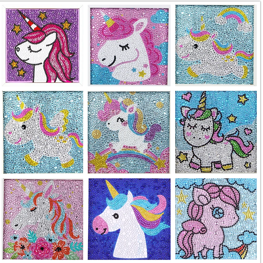 Small and Easy Unicorn DIY 5D Diamond Painting Kits without Frame for