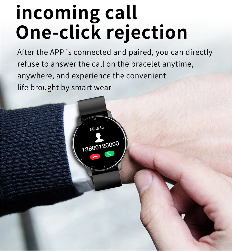 LIGE-Smartwatch para Homens, Impermeável, Fitness, Esportes, Smartband,