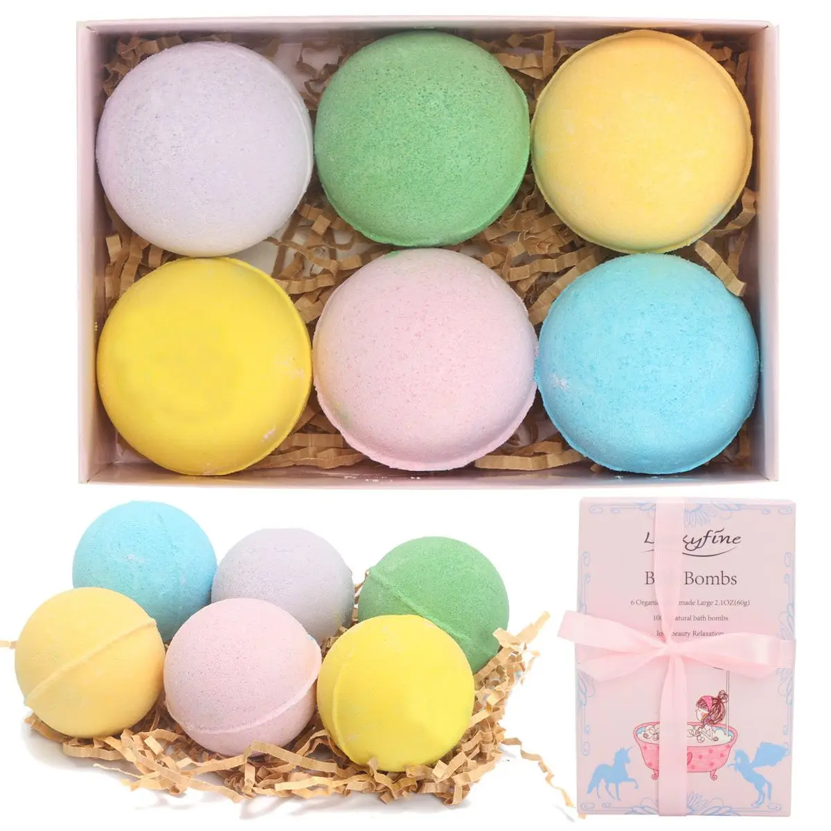 6 шт. органические ванны соль мяч тела эфирное масло мяч для ванной натуральные пузыри для ванны бомбы шар роза/зеленый