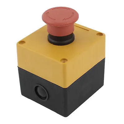 

Emergency Stop Push Button Switch Station Plastic Control Box NC SPST 240V 3A