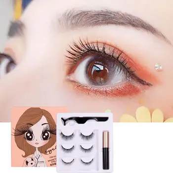 

Magnetic Eyelash Set Glue Free False Eyelashes Eyeliner Set Eyelash G5U1