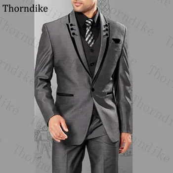 

Thorndike 2020 Custom Made Men Suits Slim Business Formal Casual Buttons Suit Wedding Groom Party Prom Single Breasted Suit Men