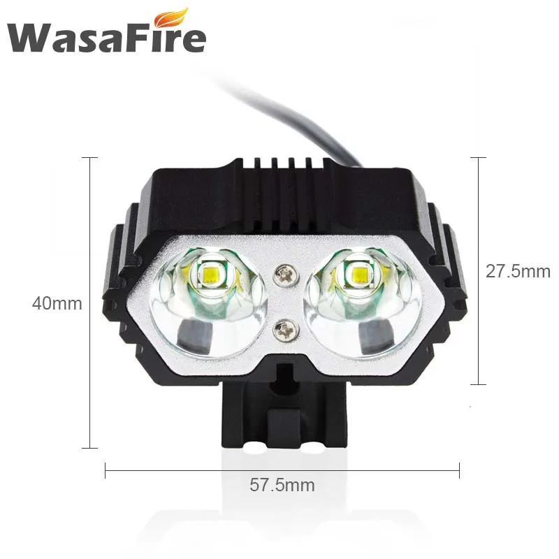 WasaFire Luz de bicicleta, 6000 lúmenes, 5 luces LED para bicicleta, luz  delantera impermeable para bicicleta de montaña con batería recargable de