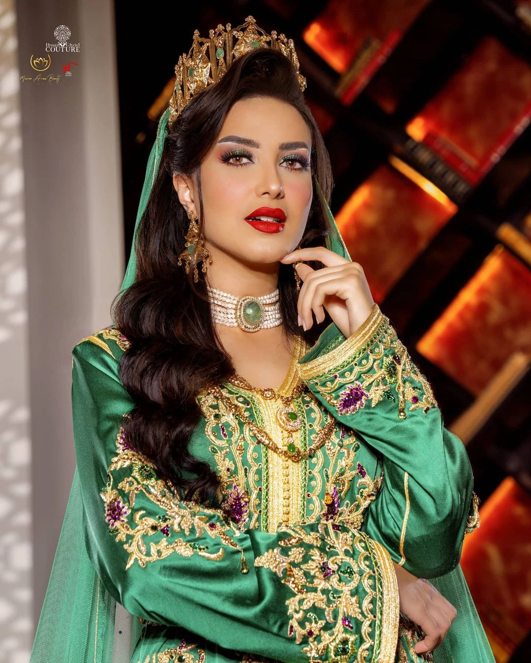 Luxo verde marroquino kaftan vestido de noite bordado beading feminino vestidos de festa formais ev35