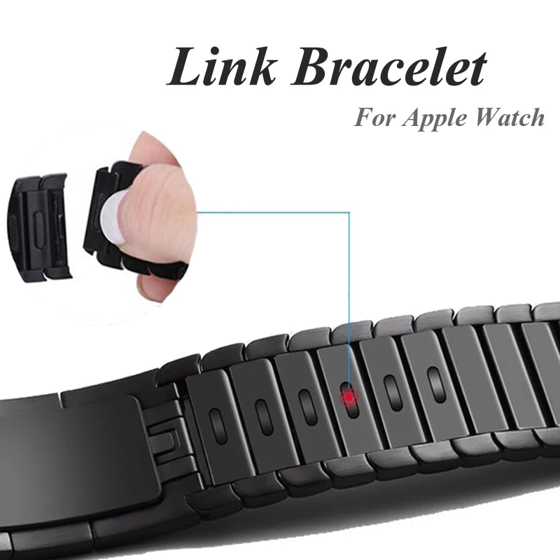 

Link Bracelet for Apple Watch band series 5 4 3 2 1 iwatch band 44mm 40mm 42mm 38mm high quality Stainless Steel gen.6 strap