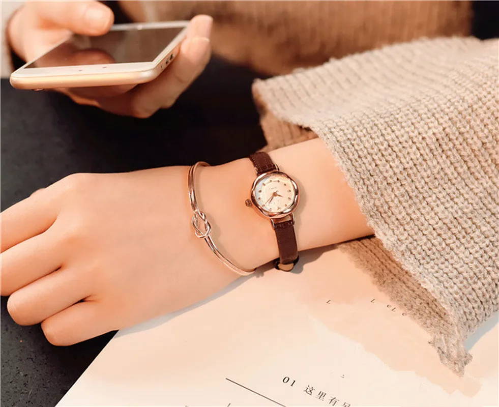Женские кварцевые аналоговые часы с маленьким циферблатом, изысканные роскошные деловые наручные часы, женские подарки, новая мода