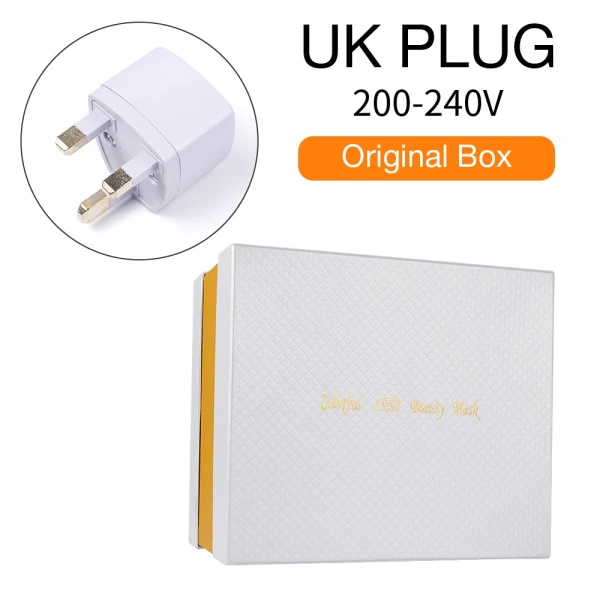 UK Plug with neck VIP электрическая светодиодная маска для лица - Цвет: UK Plug with neck