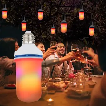 

E27 Flame Effect LED Light Bulb Flickering Fire Emulation Decorative Lamp Fire Light Bulbs Flickering Emulation Decor LED Lamp