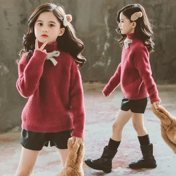 

winter tops kids turtleneck sweater for girls 2019 autumn winter warm clothing costume children