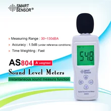 Умный датчик AS804 цифровой измеритель уровня звука измерение 30-130дб шум дБ, децибел метр мониторинг тестеры Metro диагностический инструмент