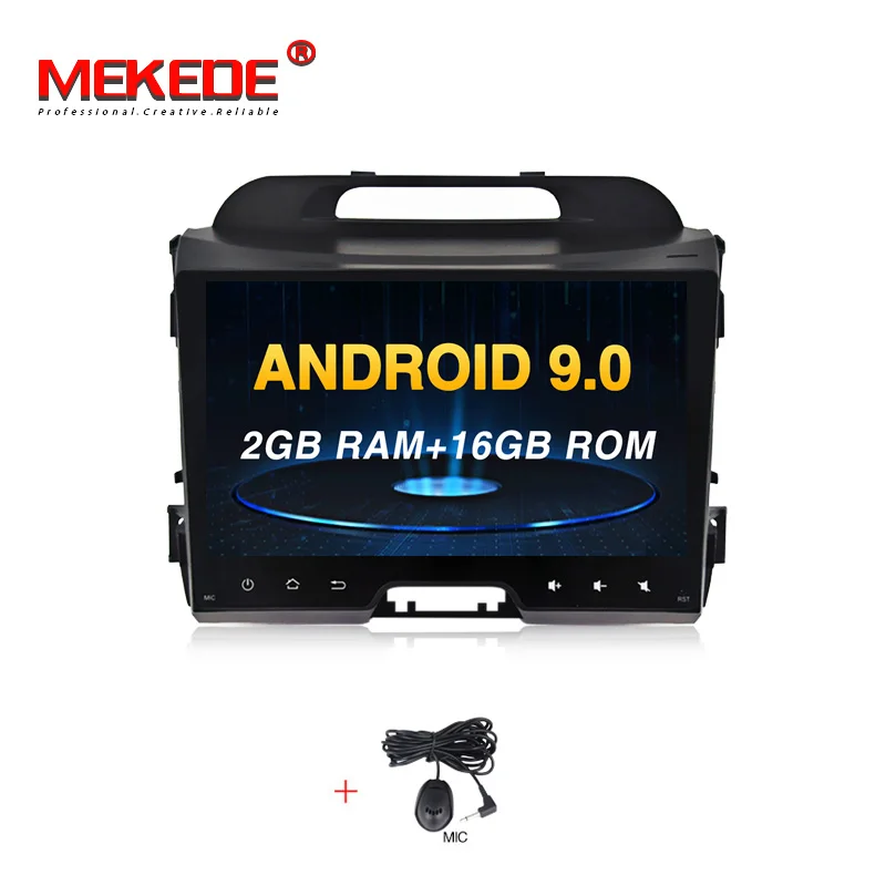 8 ядерный Android 9,0 7 дюймов 2Din автомобильный Радио сенсорный экран gps DVD мультимедийный плеер для Kia SPORTAGE 2010-2012 FM Камера просмотра wifi BT - Цвет: 16G model