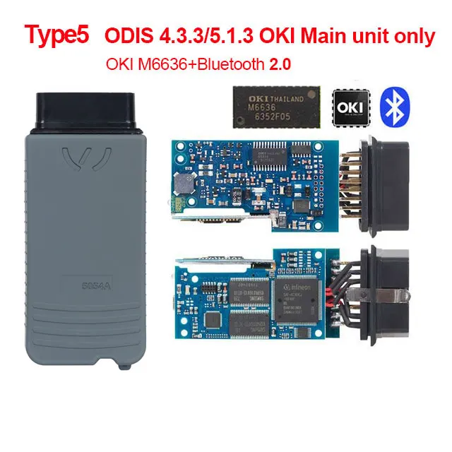Main unit 5054a ODIS v4.3.3 keygen 5054a 5.1.3 OKI полный чип OBD ii сканер автоматический считыватель кодов 5054 Bluetooth obd2 диагностический инструмент - Цвет: Main unit